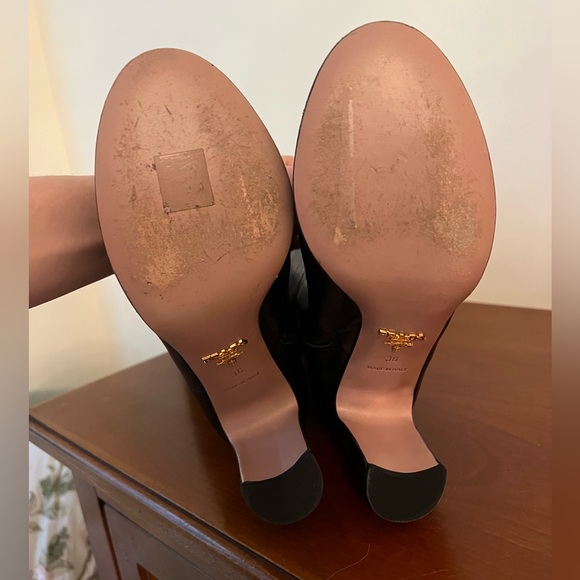 PRADA Black Heeled Zipper Tall Boots EU 36 - Picture 6 of 9